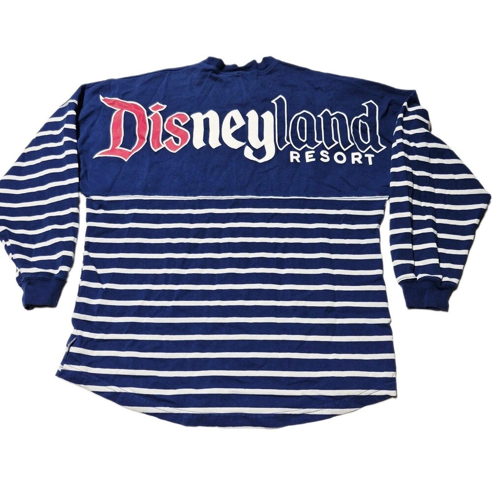 Disney Parks Disneyland Resort Striped Spirit Jersey Made in USA Medium NWOT